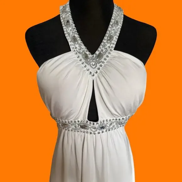 slim fit dress slacks Vtg Y2k Junior's City Triangles Hot Pink Beaded Hi-Lo Homecoming Dress main image 0